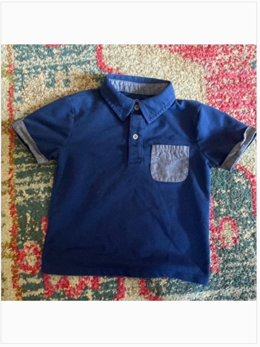 3/$10 boys Ag Adriano Goldschmied Blue Polo Shirt